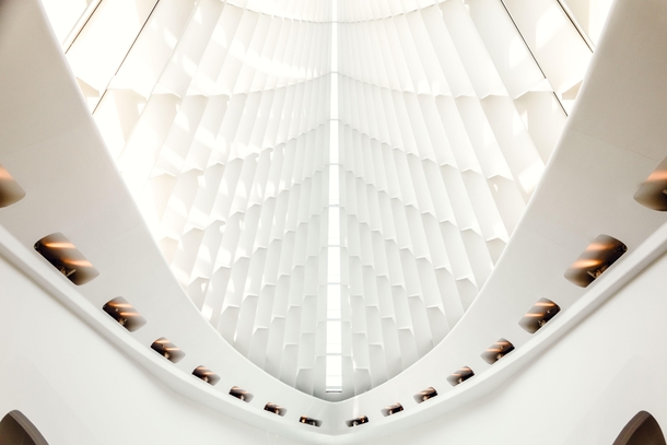 Inside the Burke Brise Soleil at the Milwaukee Art Museum 