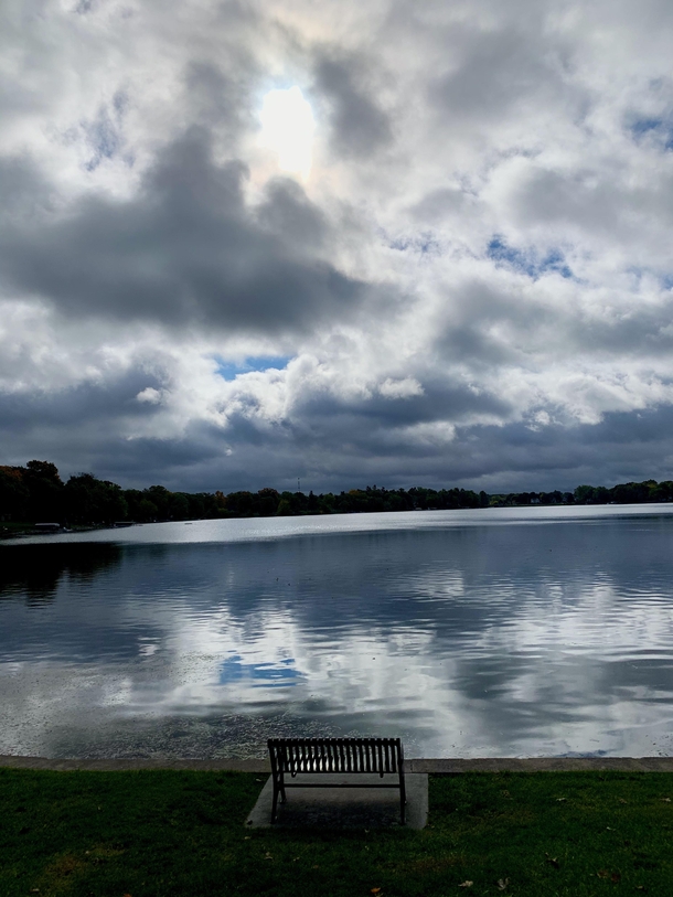 Interesting sky reflected in Fowler Lake