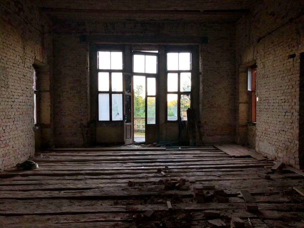 Interior of an abandoned castle