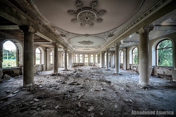 Interior of an abandoned spa in Georgia country 