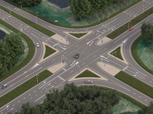 Intersection redesign for optimal traffic flow and safety at crossing GooisewegSpiekweg Zeewolde NL