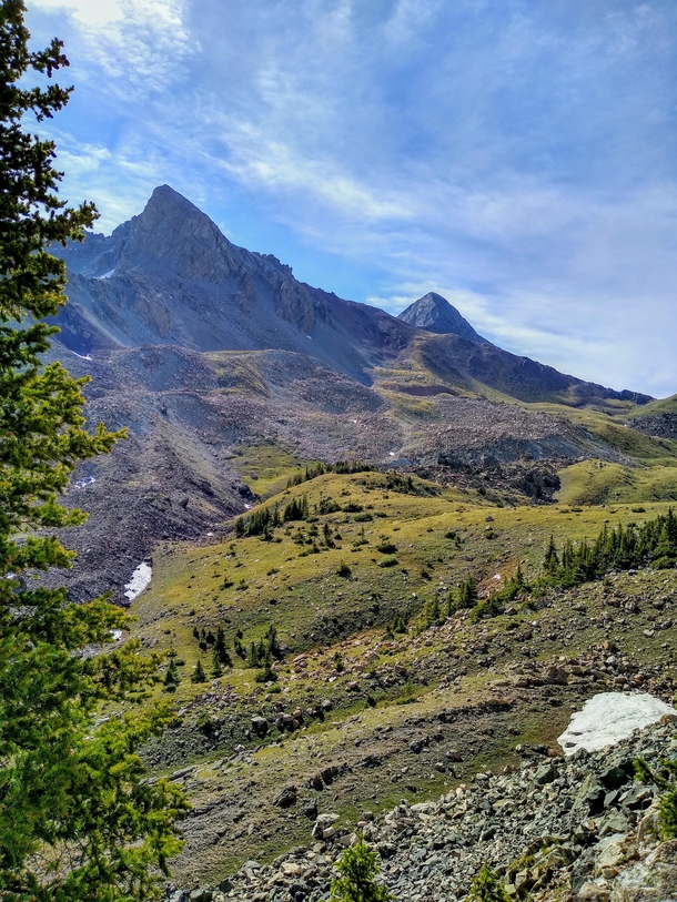 Iron Nipple and Mount Lindsey in the Sangre De Cristo range Colorado 