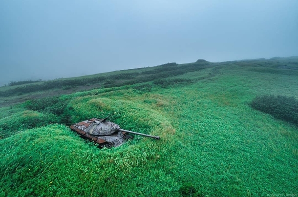IS- Tank abandoned in a Kuril Island Russia far east
