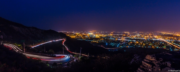Islamabad Cityscape from the Margalla Hills National Park at Night 