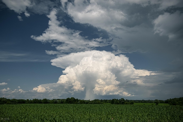 Isolated thunder showers in rural America
