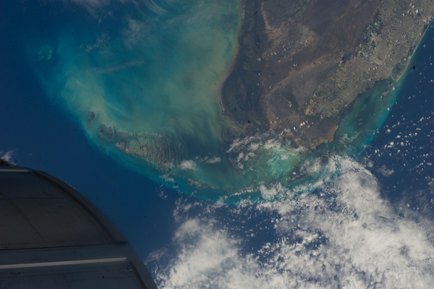 ISS photo of southern Florida featuring Miami the Everglades and the Florida Keys on May  