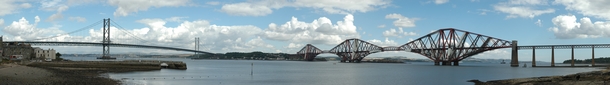It amazes me that the Forth Bridge right a cantilever truss built for the railway in  will functionally outlive the Forth Road Bridge left despite the latter being less than half as old Corrosion in the suspension cables has shortened its useful life - Ed