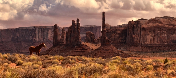 It was a special moment All the John Ford and John Wayne movies of my youth seemed to come alive in front of my lens - Monument Valleys Totem Pole rock Arizona  photo by Jeff Clow