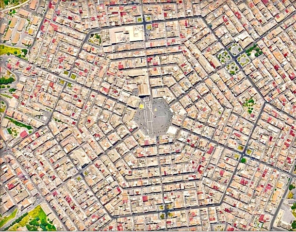 Italy Grammichele the hexagonal city