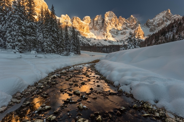 Italy Sunset in the Alps photographed by Marco Meneghel 