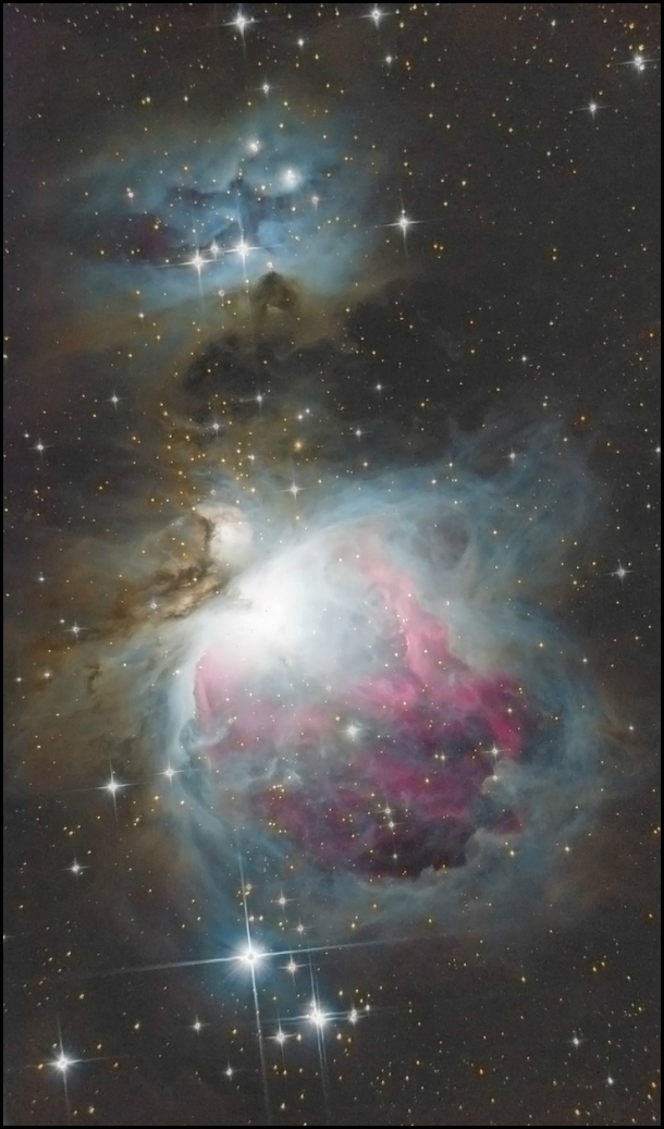 Ive been slowly learning how to capture faint interstellar dust in my own homebrew spaceporn through my backyard telescope What better subject to glory in the dust with than The Great Orion Nebula M 