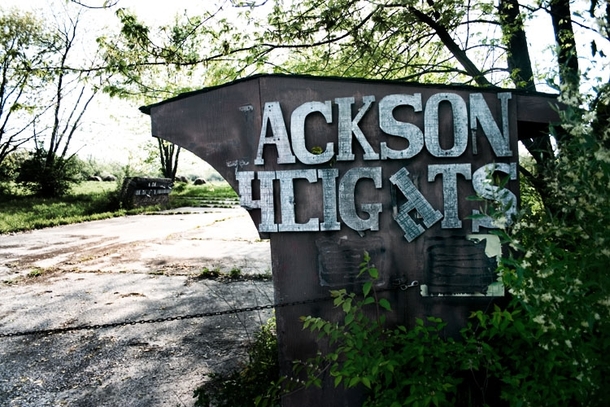 Jackson Heights entrance to an abandoned trailer park west central IL 