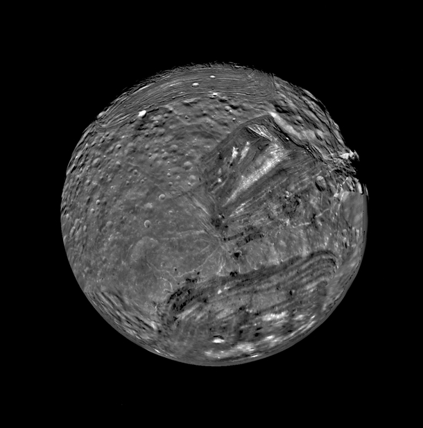 January  - Voyager  Flyby of Uranus moon Miranda 