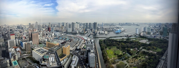 Japan - View of Tokyo from a tower in the Shiodome district