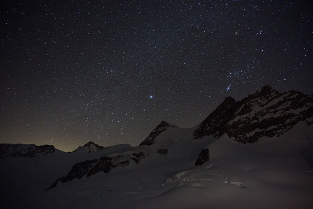 Jungfrau m at night - Swiss Alps 