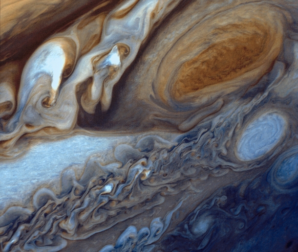 Jupiters Great Red Spot as seen from Voyager  in  
