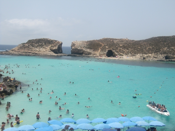Just got back from visiting family in Malta This is the water at the Blue Lagoon in Comino 