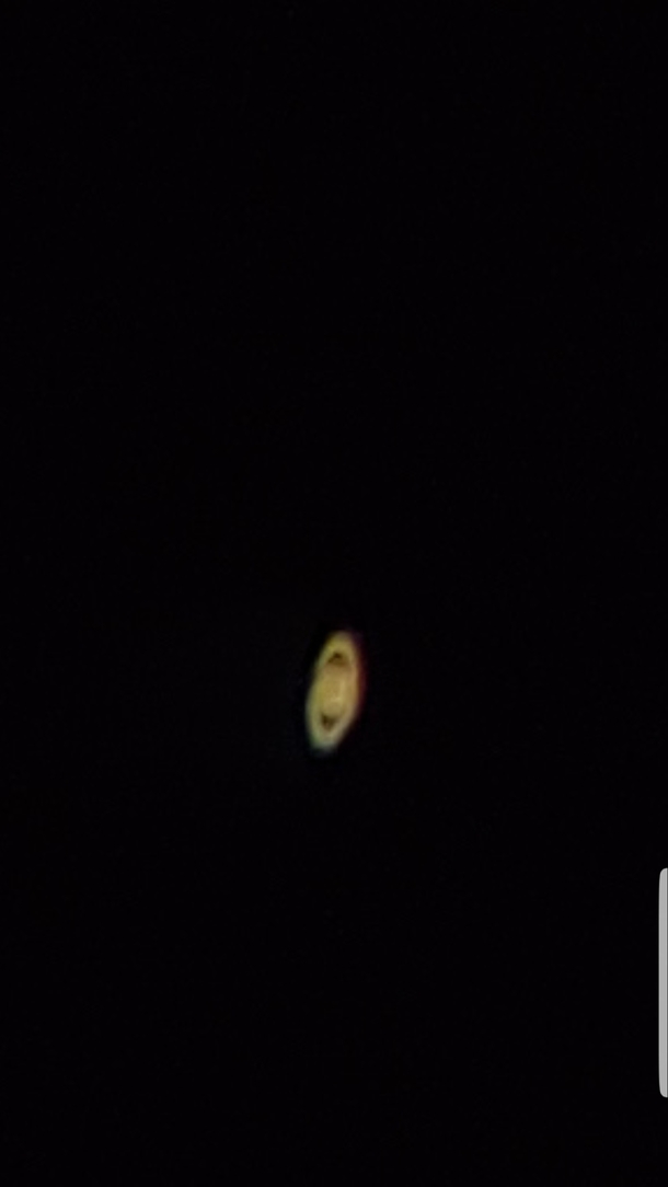 Just my phone over my telescope lens Ik its not that good quality but its my best pic of Saturn