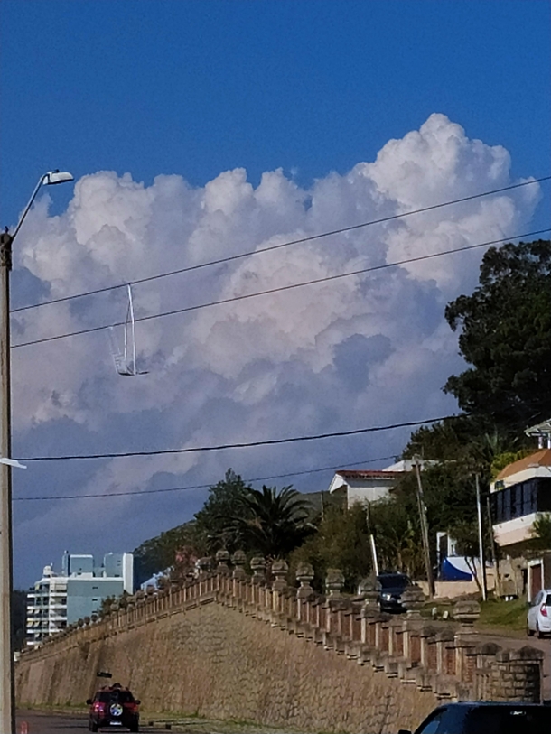 Just some extra fluffy clouds as seen today  at Piripolis Uruguay