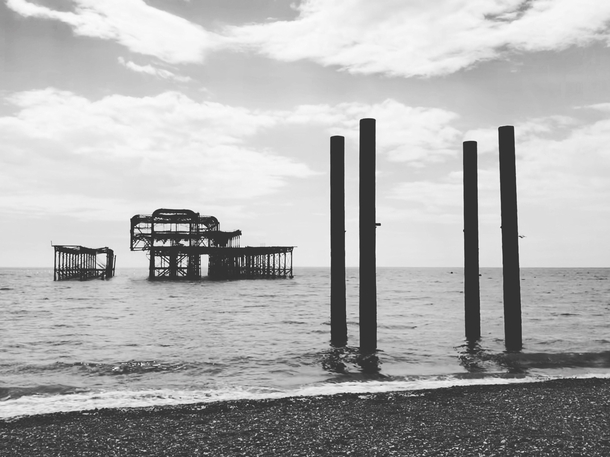 Just took this photo of Brighton Pier which burnt down in  beautiful