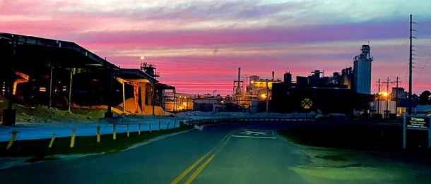 Kaolin factory sunset- Sandersville GA USA