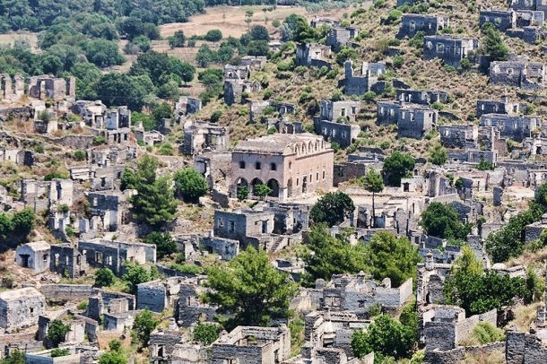 Kayakoy Turkey Still is a abandon city that is still standing and was abandon in 