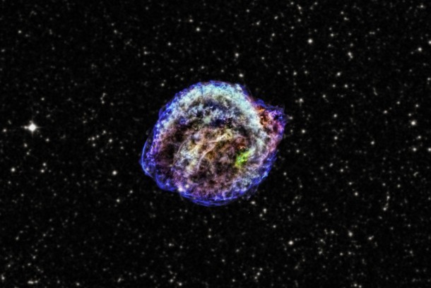 Keplers Supernova Remnant in X-Rays It went supernova in  and was seen around the world It was brighter than everything in the sky except Venus the Moon and the Sun 