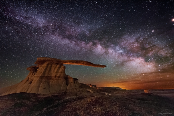 King of Wings Hoodoo Outcrop under the Milky Way 