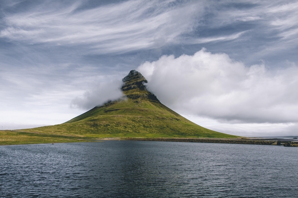 Kirkjufell Mountain the most famous mountain of Iceland 