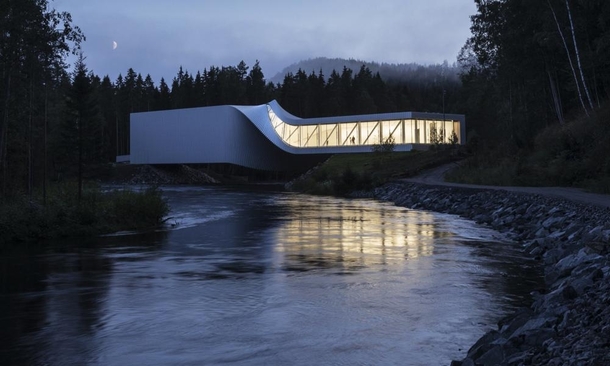 Kistefos sculpture park Museum That Doubles as a Bridge in Norway by Bjarke Ingels 