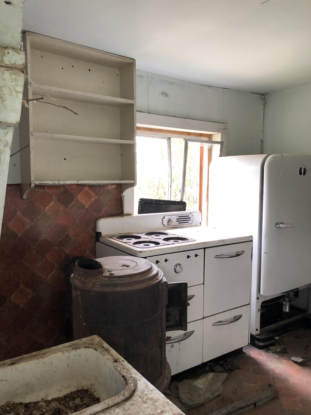 Kitchen of abandoned ranchers cabin near basalt co Only room I could get to