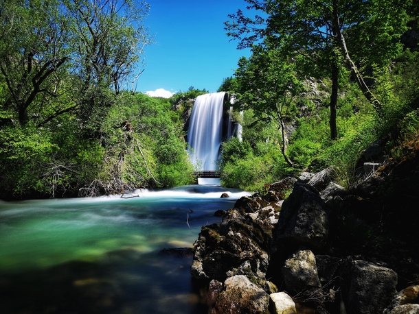 Krka Spring Kri waterfall Knin Croatia 