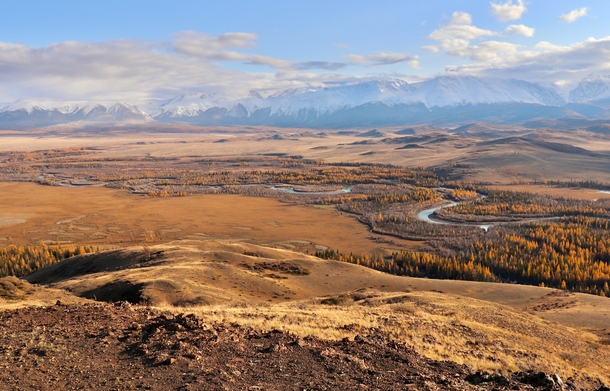 Kuray Steppe in Autumn - Altai Republic Russia 