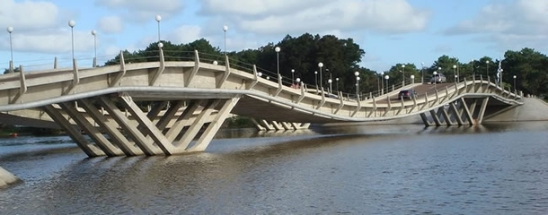 La Barra Bridge in Uruguay built in 