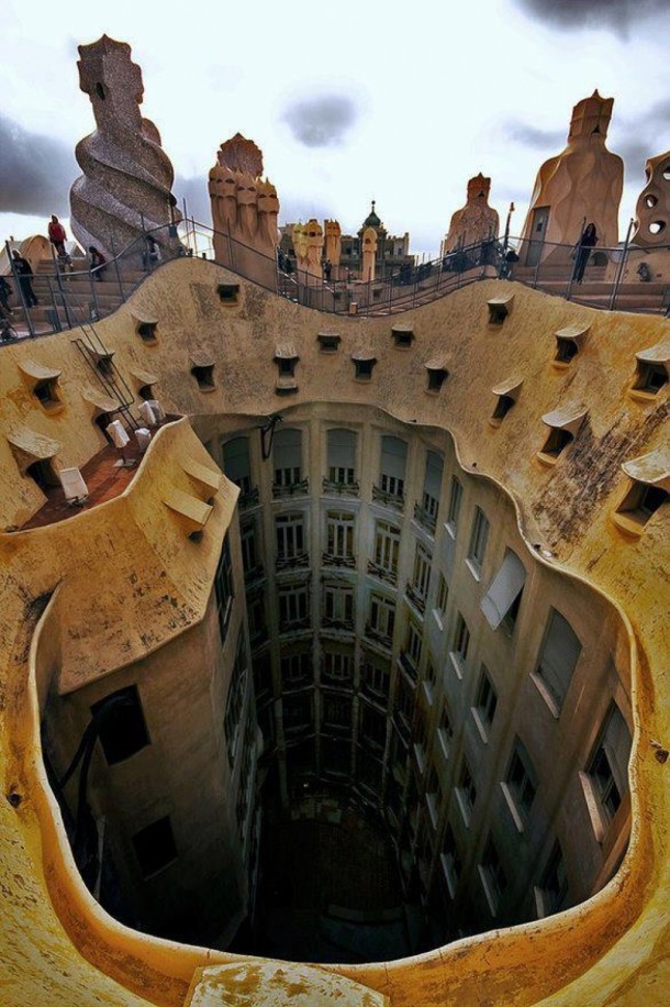 La Pedrera Barcelona Spain by Antoni Gaud 
