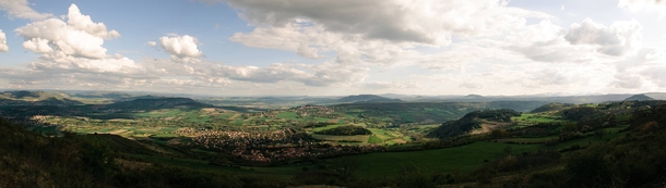 La Roche Blanche France - as seen from Gergovie plateau 