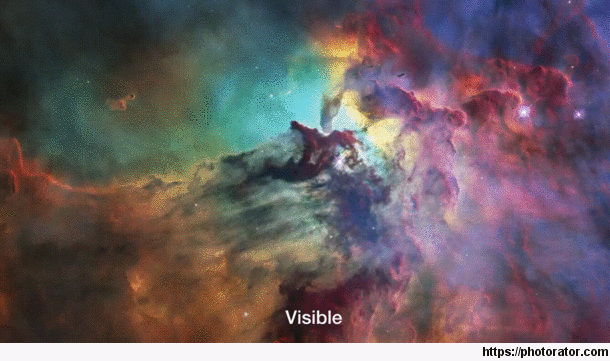 Lagoon Nebula in visible and infrared light Credit NASA ESA and STScI