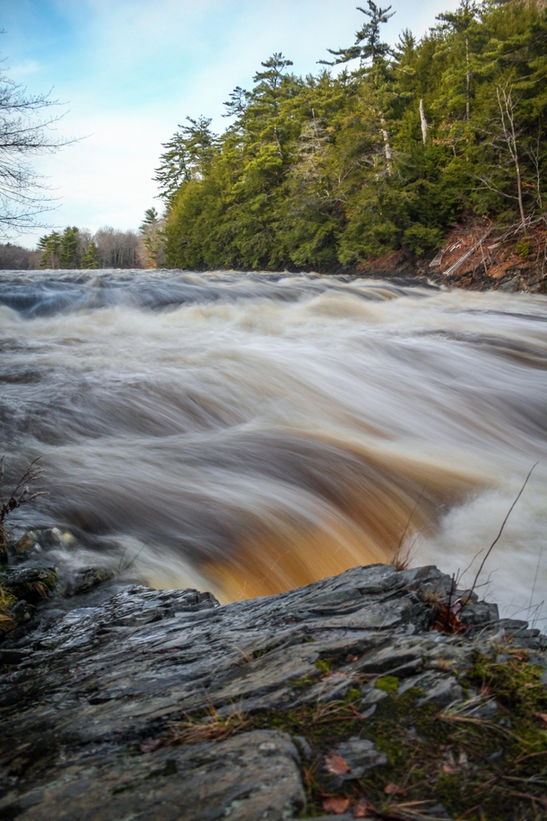 Lahave river rapids in Nova Scotia Canada  x