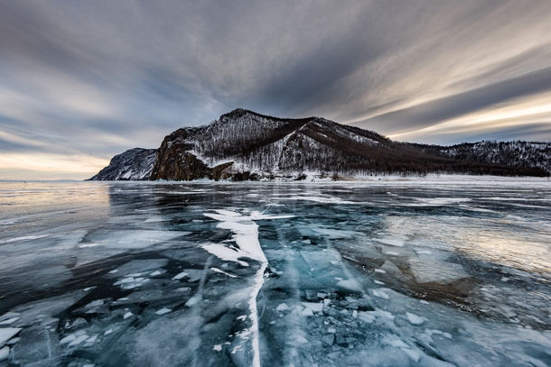 Lake Baikal in winter by Sergey Pesterev 