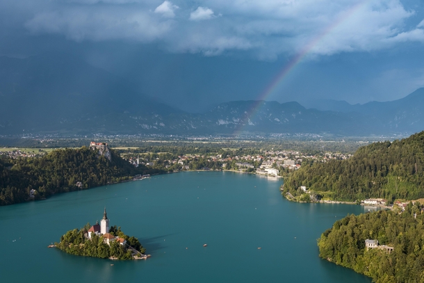 Lake Bled Slovenia Thank you Reddit for showing me this lake It was even better IRL 