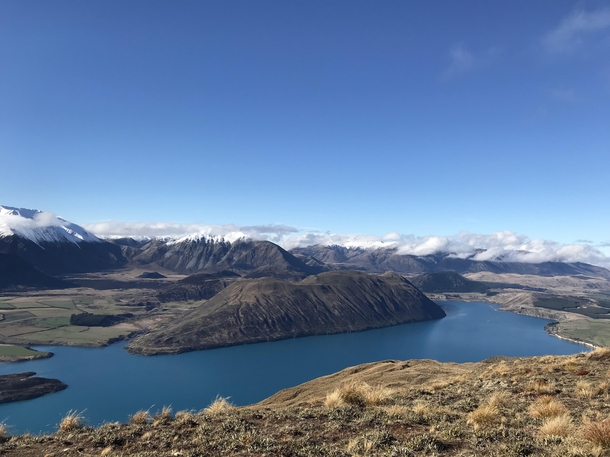 Lake Coleridge from Peak Hill New Zealand 