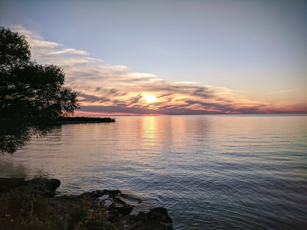 Lake Erie Sunset Port Clinton Ohio 