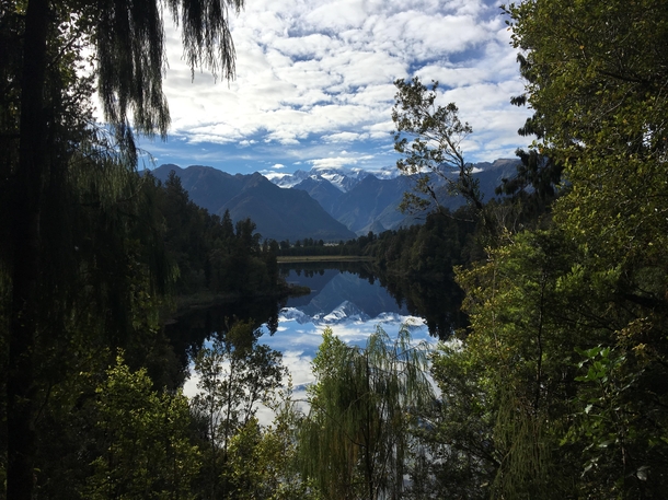 Lake Matheson New Zealand Most memorable travel moment in my life so far OC  X 