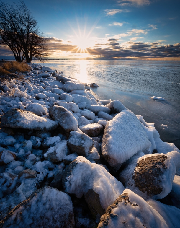 Lake St Clair Michigan  January 