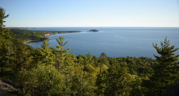 Lake Superior and Little Presque Isle From Sugarloaf Mountain Marquette MI 