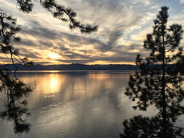 Lake Tahoe CA sunset 