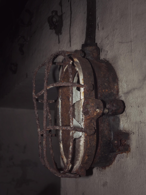 Lamp in an abandoned bunker of the Maginot Line 