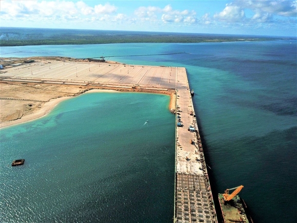 Lamu Port under construction Kenya