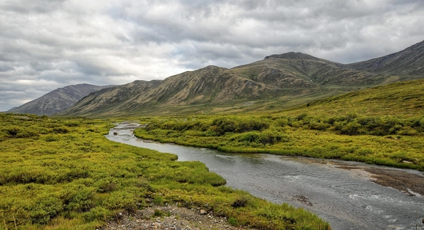 Landscape along the Dempster Highway Yukon Territory Canada 