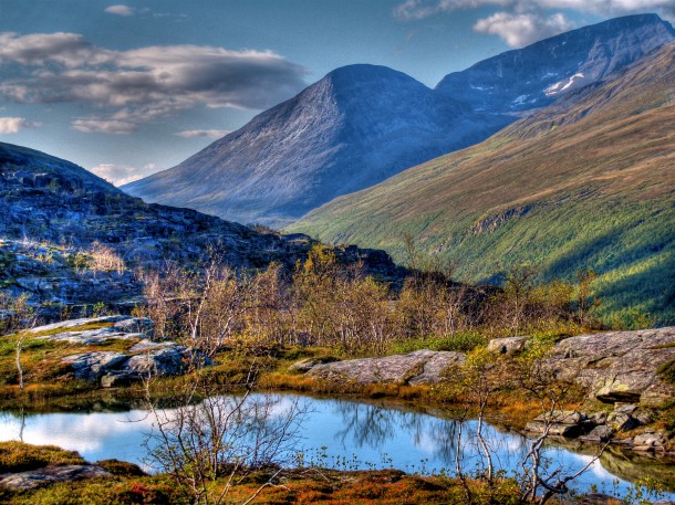Landscape in Finnmark region of Norway 